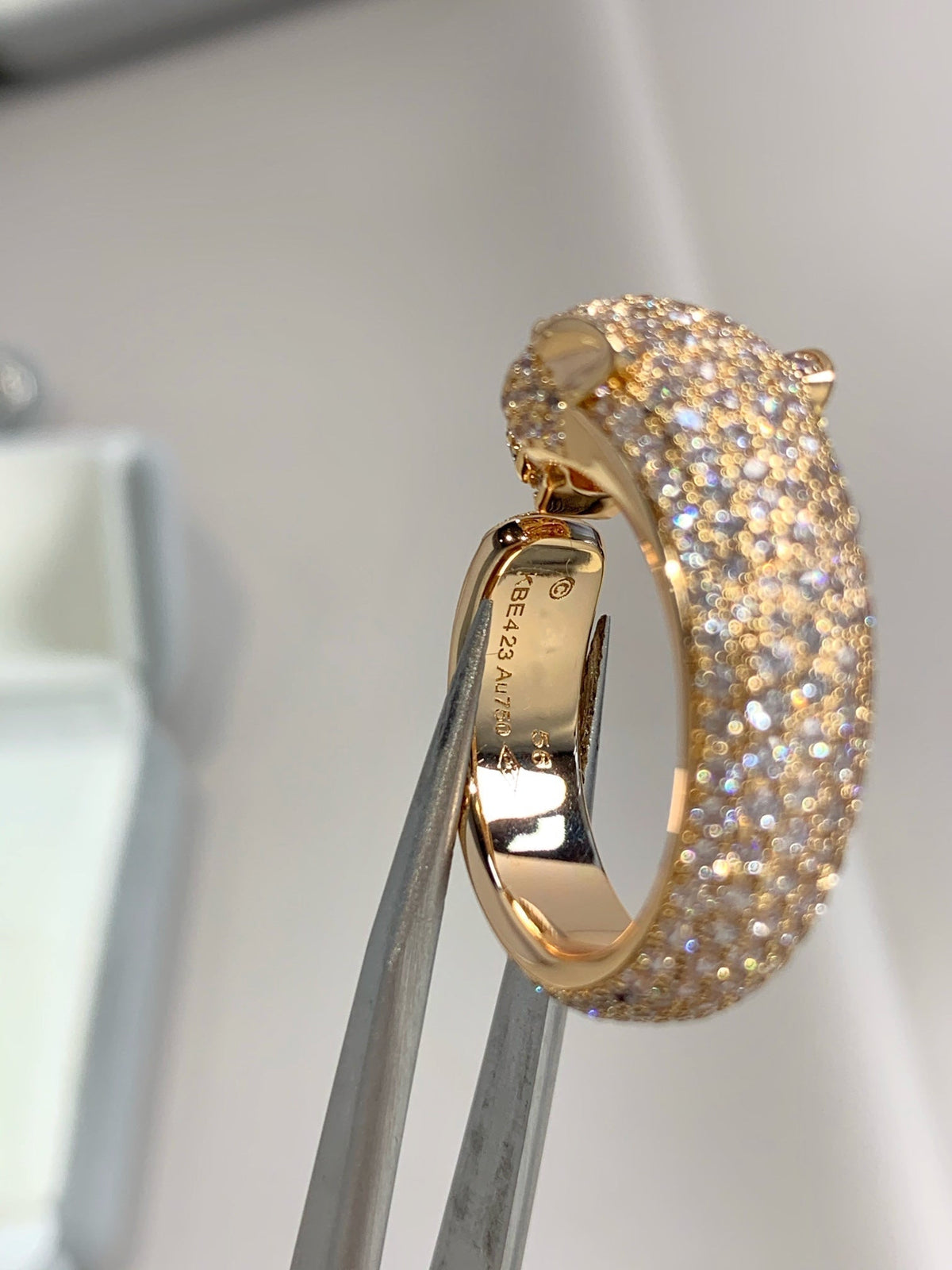 [⭐Sparkve]PANTHERE PINK GOLD DIAMOND RING