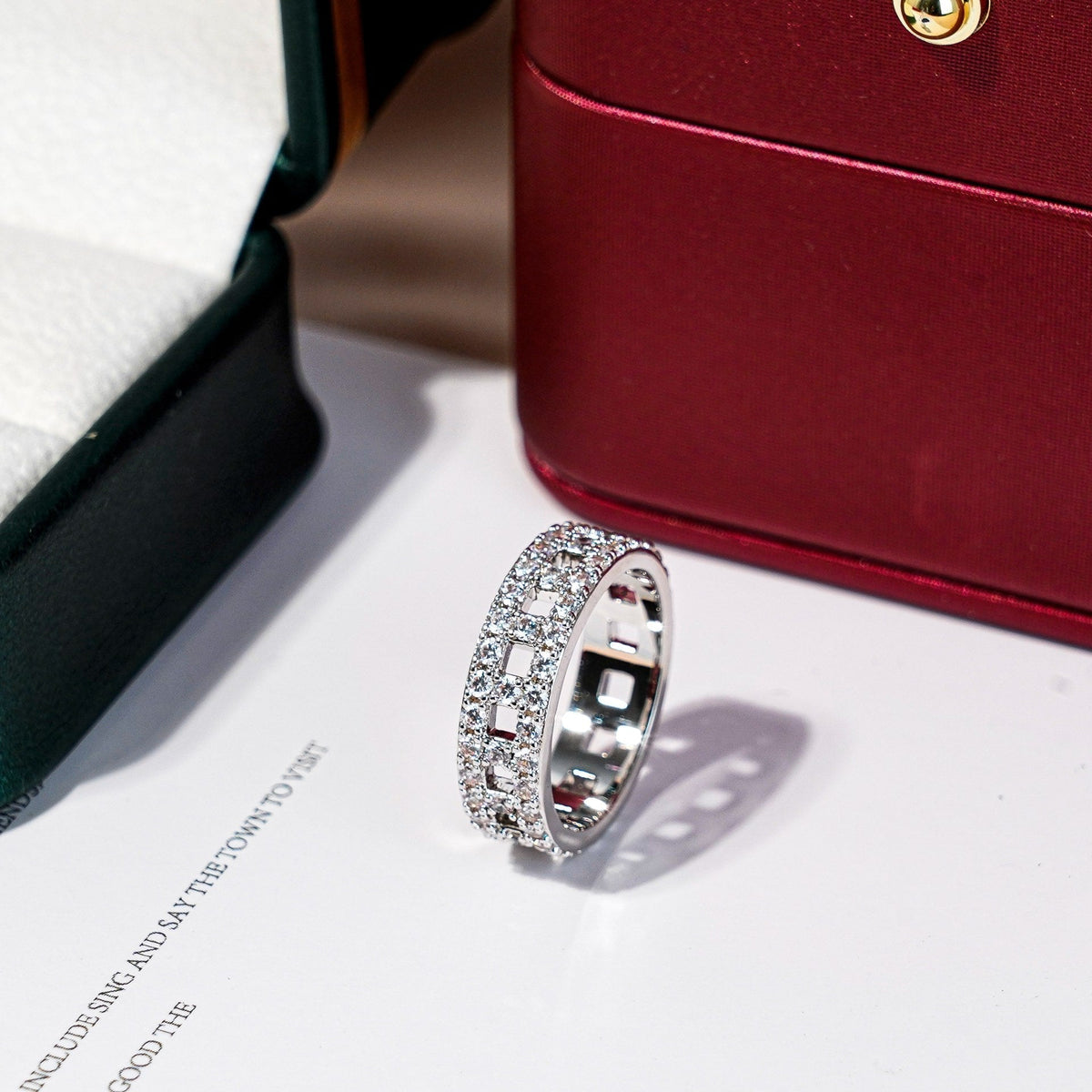 [⭐Sparkve Jewels]T TRUE DIAMOND 5.5MM RING