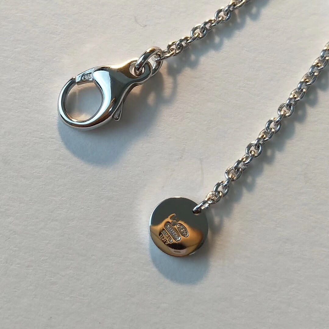 [⭐Sparkve]ZERO 1 BLACK CERAMIC SILVER NECKLACE