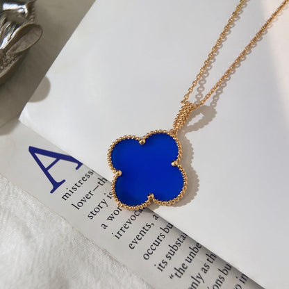 [⭐Sparkve]CLOVER 25MM NECKLACE TURQUOISE ROSE GOLD