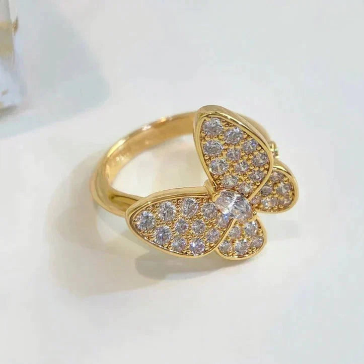 [⭐Sparkve]BUTTERFLY DIAMOND RING