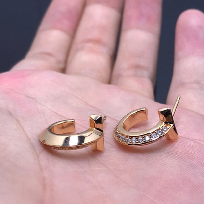 [⭐Sparkve Jewels]T HOOP DIAMOND EARRINGS