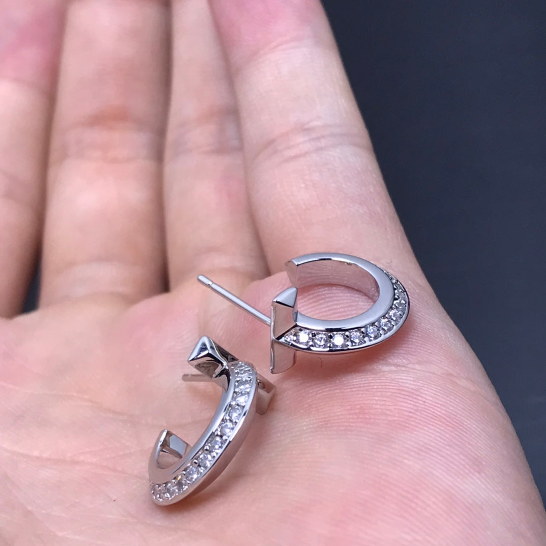 [⭐Sparkve Jewels]T HOOP DIAMOND EARRINGS