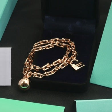 [⭐Sparkve Jewels]HARDWEAR WRAP PINK GOLD BRACELET