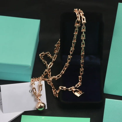 [⭐Sparkve Jewels]HARDWEAR PINK GOLD WRAP NECKLACE