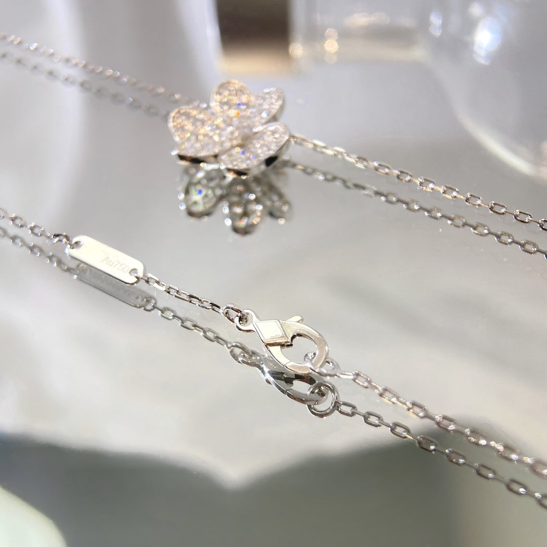 [⭐Sparkve]FLOWER DIAMOND NECKLACE