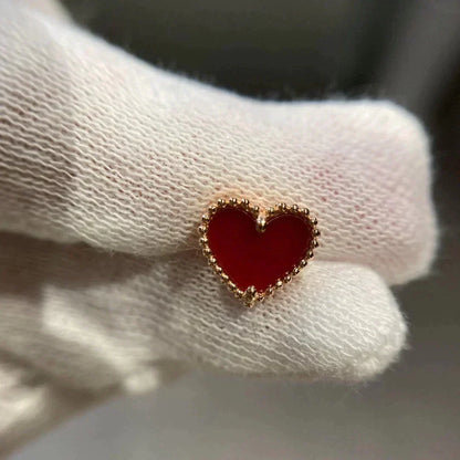 [⭐Sparkve]HEART CARNELIAN STUD EARRINGS