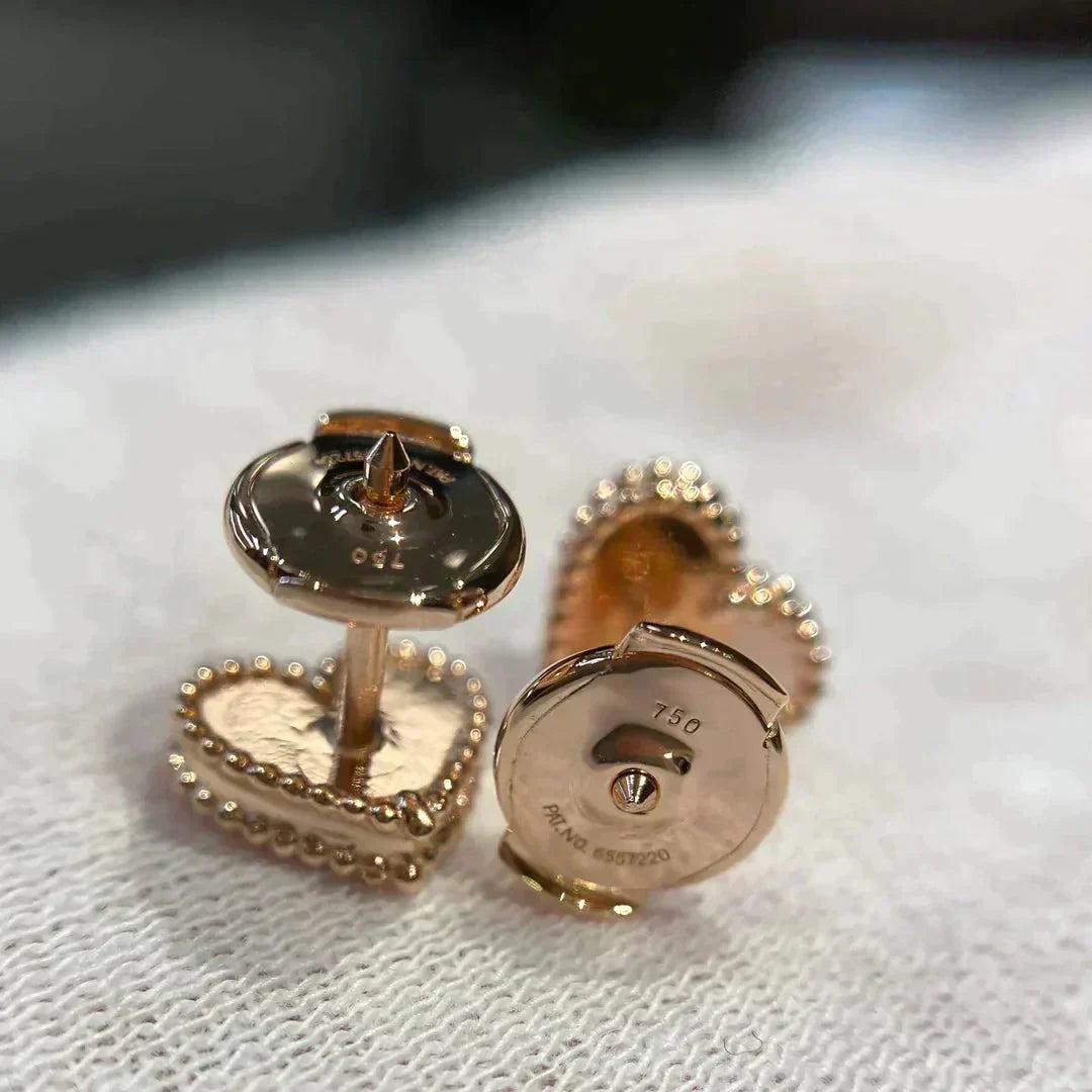 [⭐Sparkve]HEART CARNELIAN STUD EARRINGS