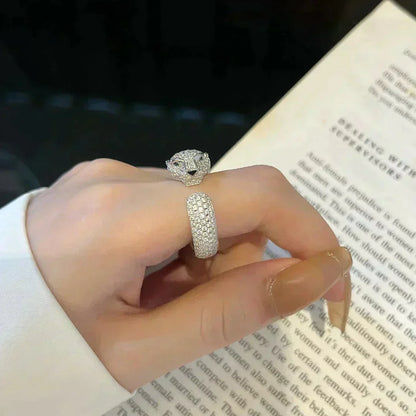 [⭐Sparkve]PANTHERE 5.5MM ALL DIAMOND RING