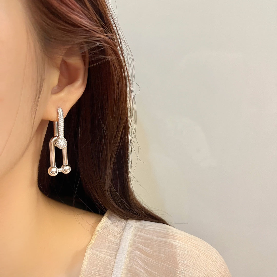 [⭐Sparkve Jewels]HARDWEAR DROP DIAMONDS EARRINGS