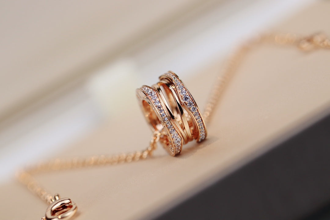[⭐Sparkve]ZERO 1 PINK GOLD NECKLACE