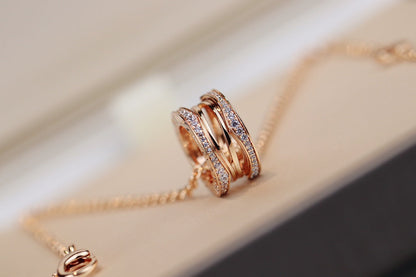 [⭐Sparkve]ZERO 1 PINK GOLD NECKLACE