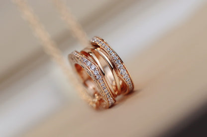 [⭐Sparkve]ZERO 1 PINK GOLD NECKLACE
