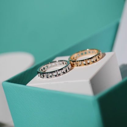 [⭐Sparkve Jewels]T TRUE 3.5MM PINK GOLD RING