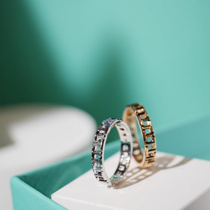 [⭐Sparkve Jewels]T TRUE 3.5MM PINK GOLD RING