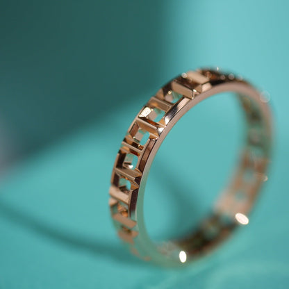[⭐Sparkve Jewels]T TRUE 3.5MM PINK GOLD RING