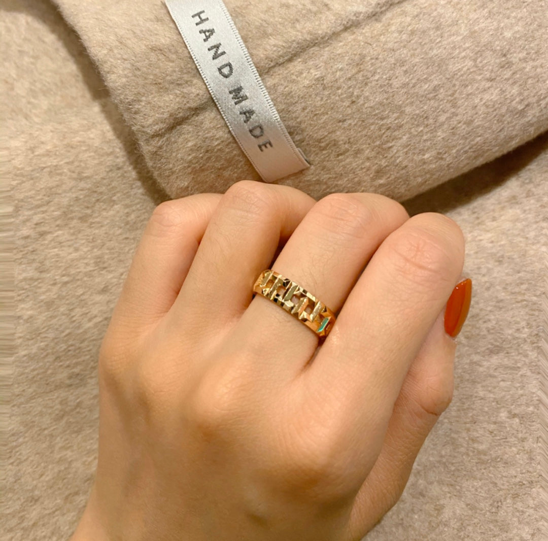 [⭐Sparkve Jewels]T TRUE 3.5MM PINK GOLD RING