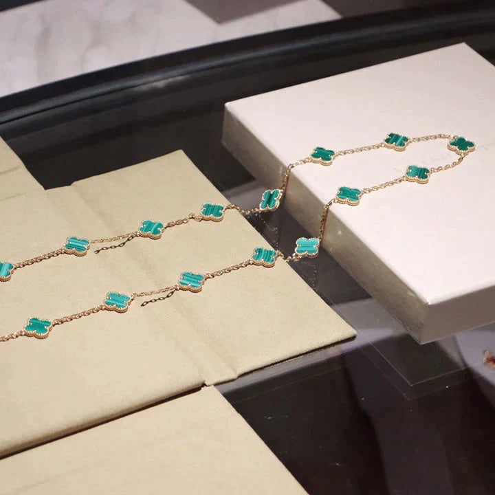 [⭐Sparkve]CLOVER 20 MOTIFS MALACHITE GOLD