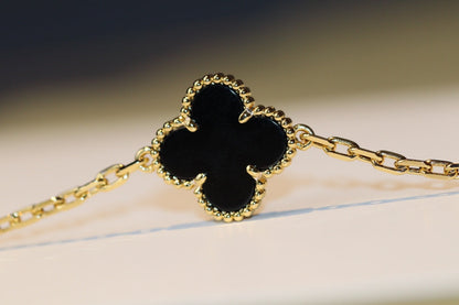 [⭐Sparkve]CLOVER 20 MOTIFS ONYX ROSE GOLD