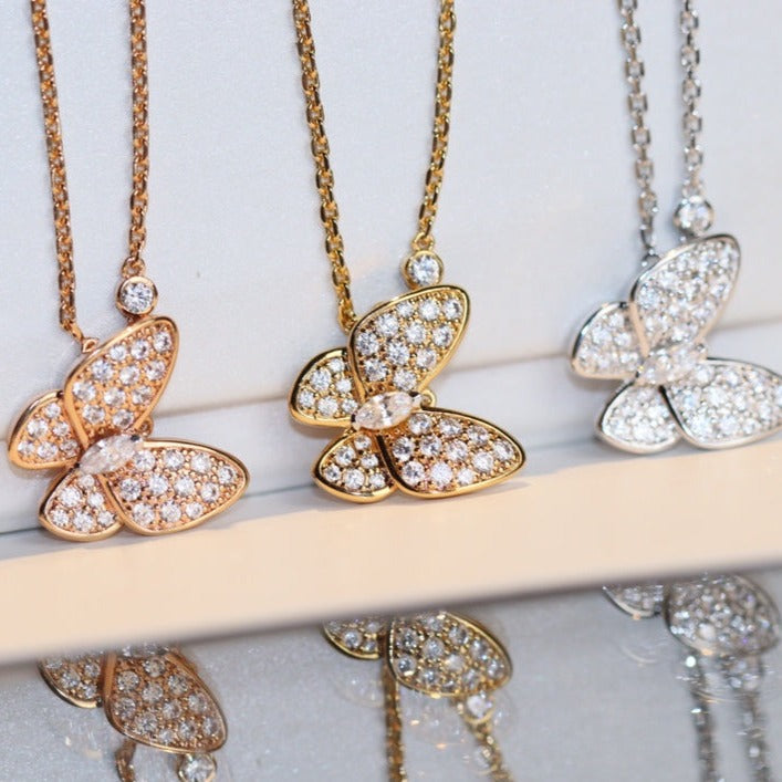 [⭐Sparkve]BUTTERFLY DIAMOND NECKLACE