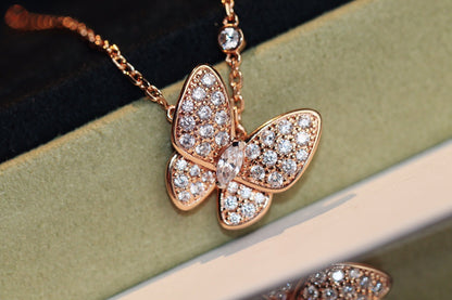 [⭐Sparkve]BUTTERFLY DIAMOND NECKLACE
