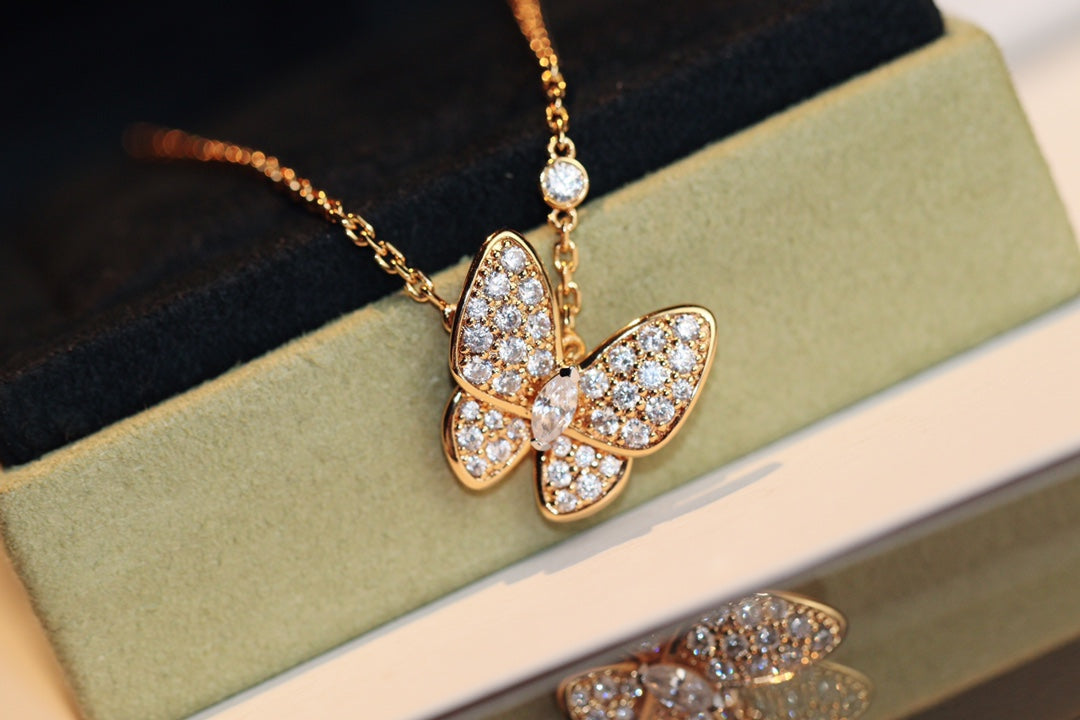 [⭐Sparkve]BUTTERFLY DIAMOND NECKLACE