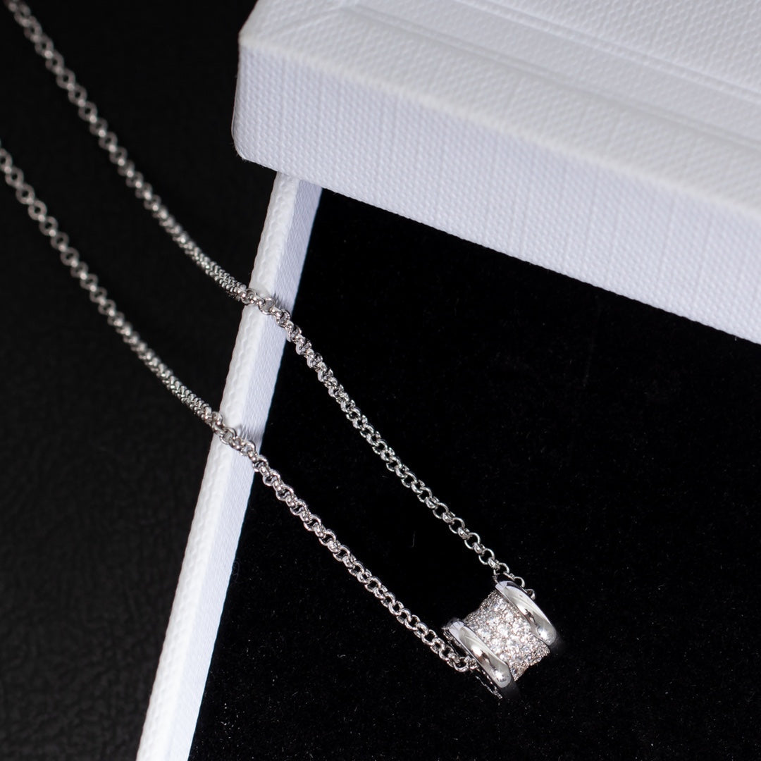 [⭐Sparkve]ZERO 1 SILVER DIAMOND NECKLACE