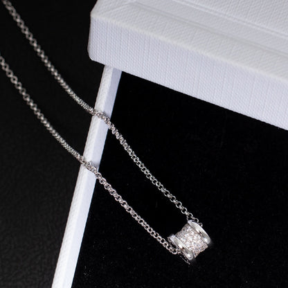 [⭐Sparkve]ZERO 1 SILVER DIAMOND NECKLACE