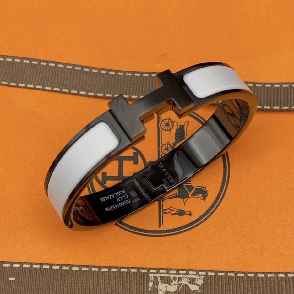 [⭐Sparkve]H BRACELET 12MM BLACK WHITE CERAMIC