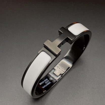 [⭐Sparkve]H BRACELET 12MM BLACK WHITE CERAMIC