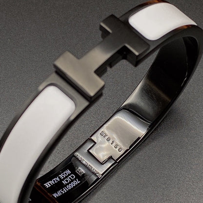 [⭐Sparkve]H BRACELET 12MM BLACK WHITE CERAMIC