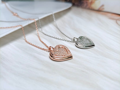 [⭐Sparkve Jewels]HEART DIAMONDS PEDANT NECKLACE