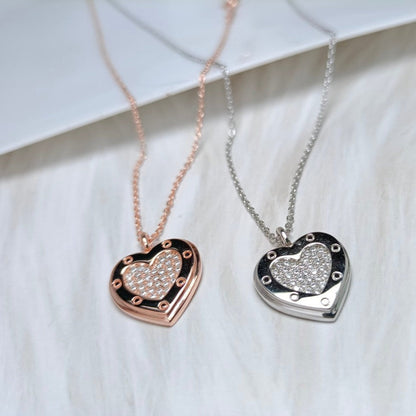 [⭐Sparkve Jewels]HEART DIAMONDS PEDANT NECKLACE