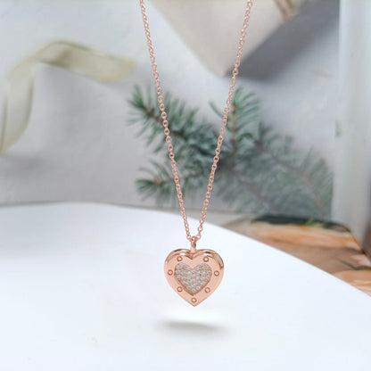 [⭐Sparkve Jewels]HEART DIAMONDS PEDANT NECKLACE