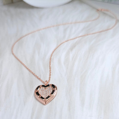 [⭐Sparkve Jewels]HEART DIAMONDS PEDANT NECKLACE
