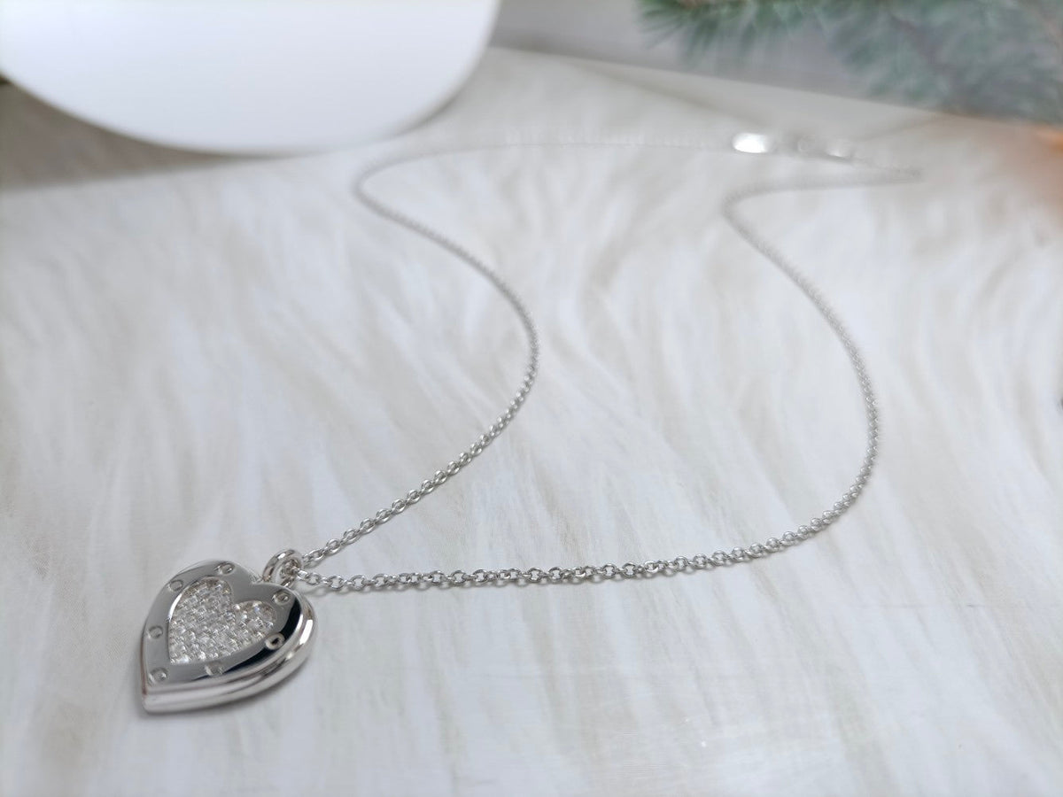 [⭐Sparkve Jewels]HEART DIAMONDS PEDANT NECKLACE