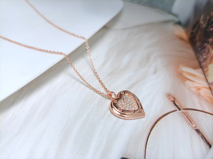 [⭐Sparkve Jewels]HEART DIAMONDS PEDANT NECKLACE