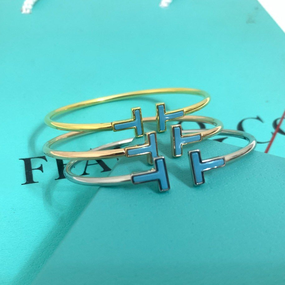 [⭐Sparkve Jewels]T BRACELET 1.8MM TURQUOISE