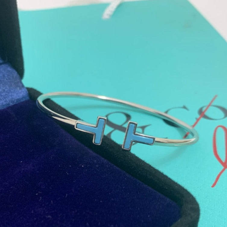 [⭐Sparkve Jewels]T BRACELET 1.8MM TURQUOISE