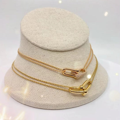 [⭐Sparkve Jewels]HARDWEAR GOLD DOUBLE LINK NECKLACE