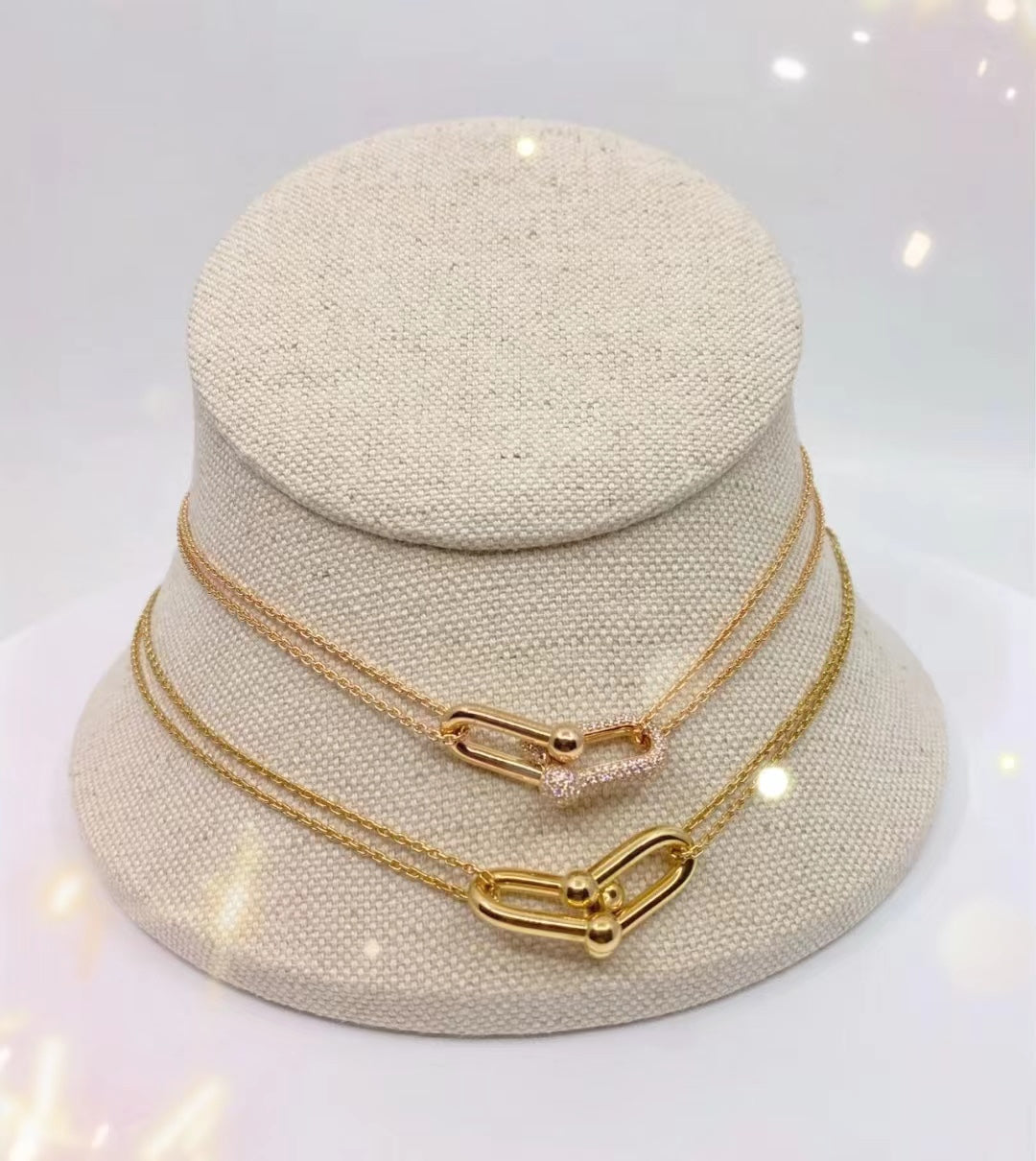 [⭐Sparkve Jewels]HARDWEAR GOLD DOUBLE LINK NECKLACE
