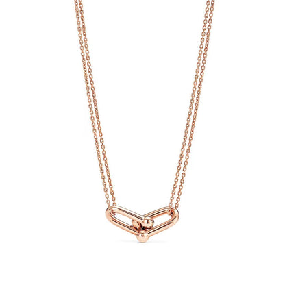 [⭐Sparkve Jewels]HARDWEAR GOLD DOUBLE LINK NECKLACE