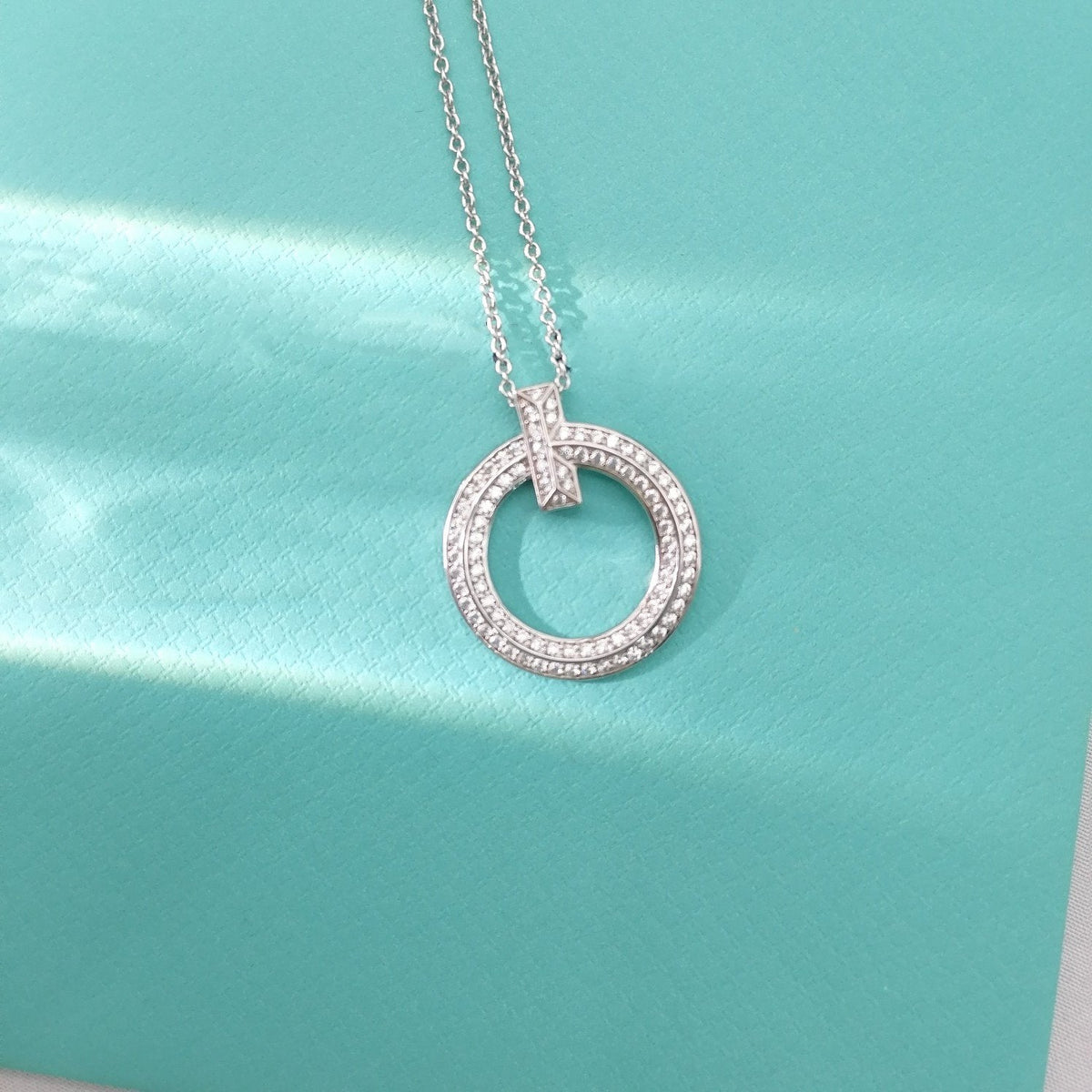 [⭐Sparkve Jewels]T WIRE PEDANT DIAMOND NECKLACE