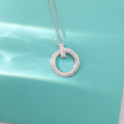 [⭐Sparkve Jewels]T WIRE PEDANT DIAMOND NECKLACE