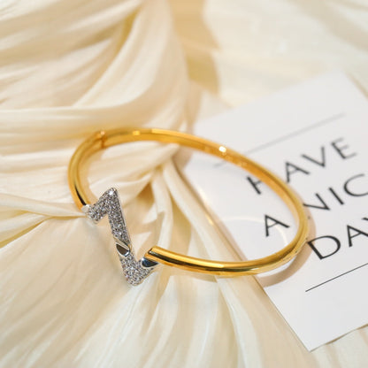 [⭐Sparkve]VOLTE UPSITE DOWN GOLD DIAMOND BRACELET
