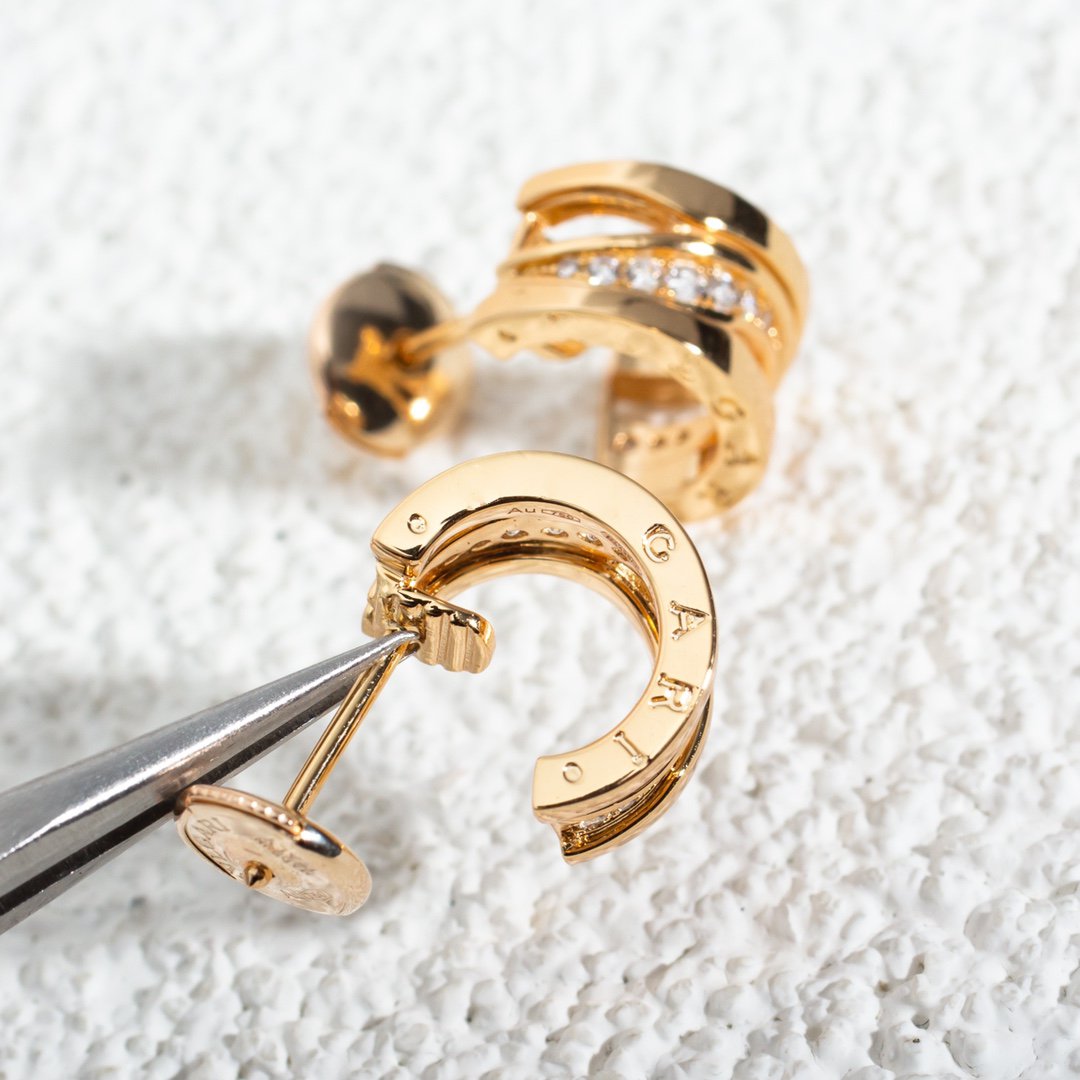 [⭐Sparkve]ZERO 1 PINK GOLD DIAMONDS EARRINGS