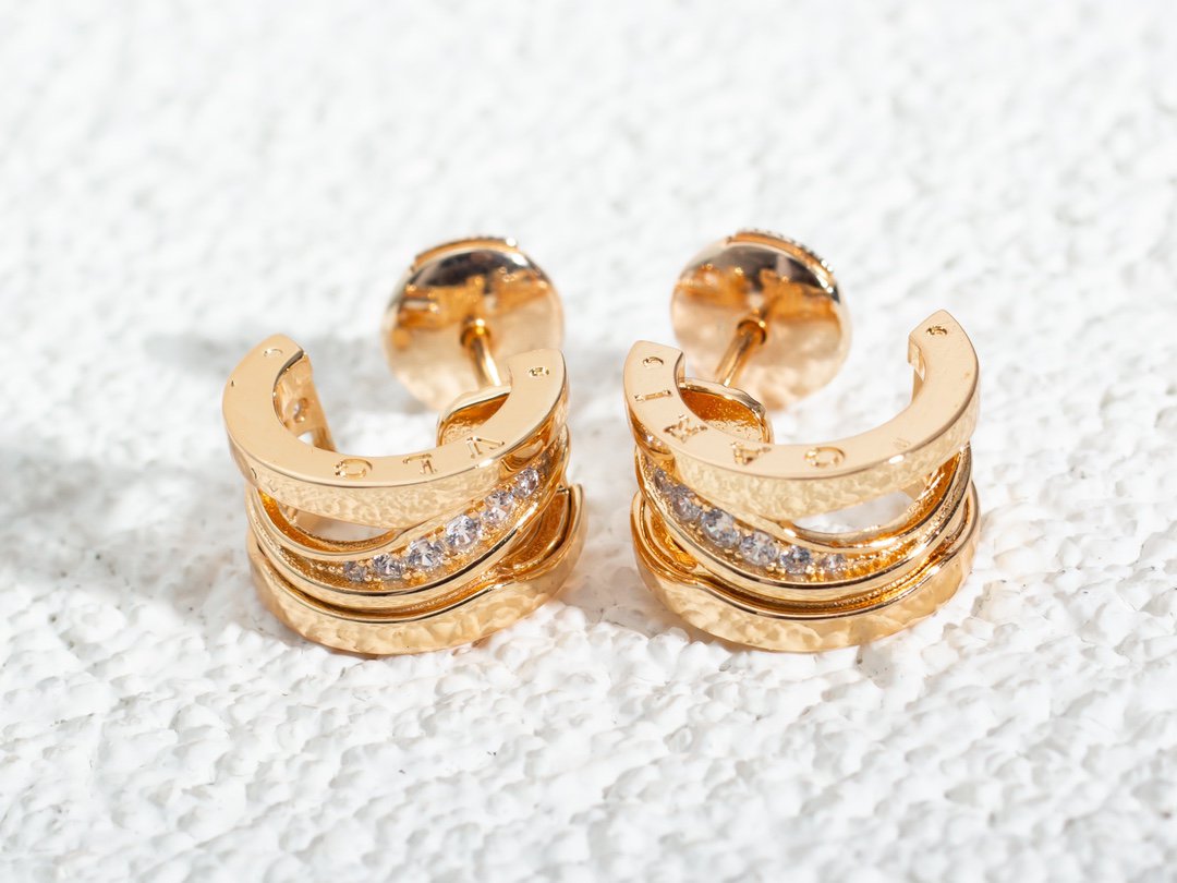 [⭐Sparkve]ZERO 1 PINK GOLD DIAMONDS EARRINGS