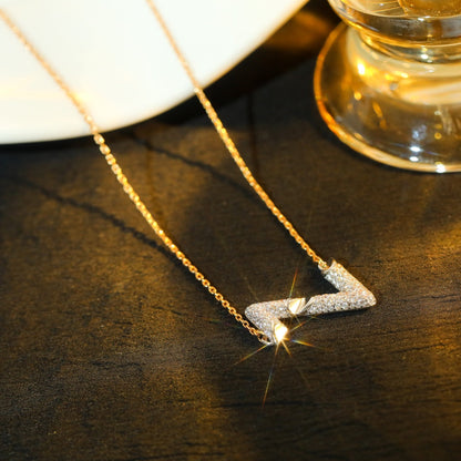 [⭐Sparkve]VOLT SILVER DIAMOND PEDANT NECKLACE