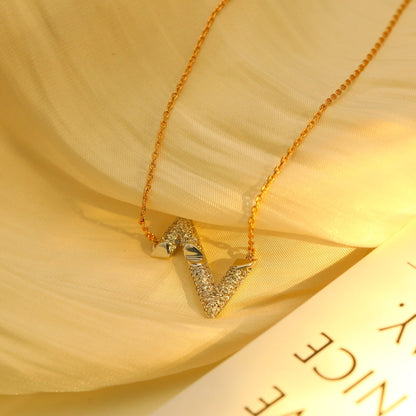 [⭐Sparkve]VOLT SILVER DIAMOND PEDANT NECKLACE