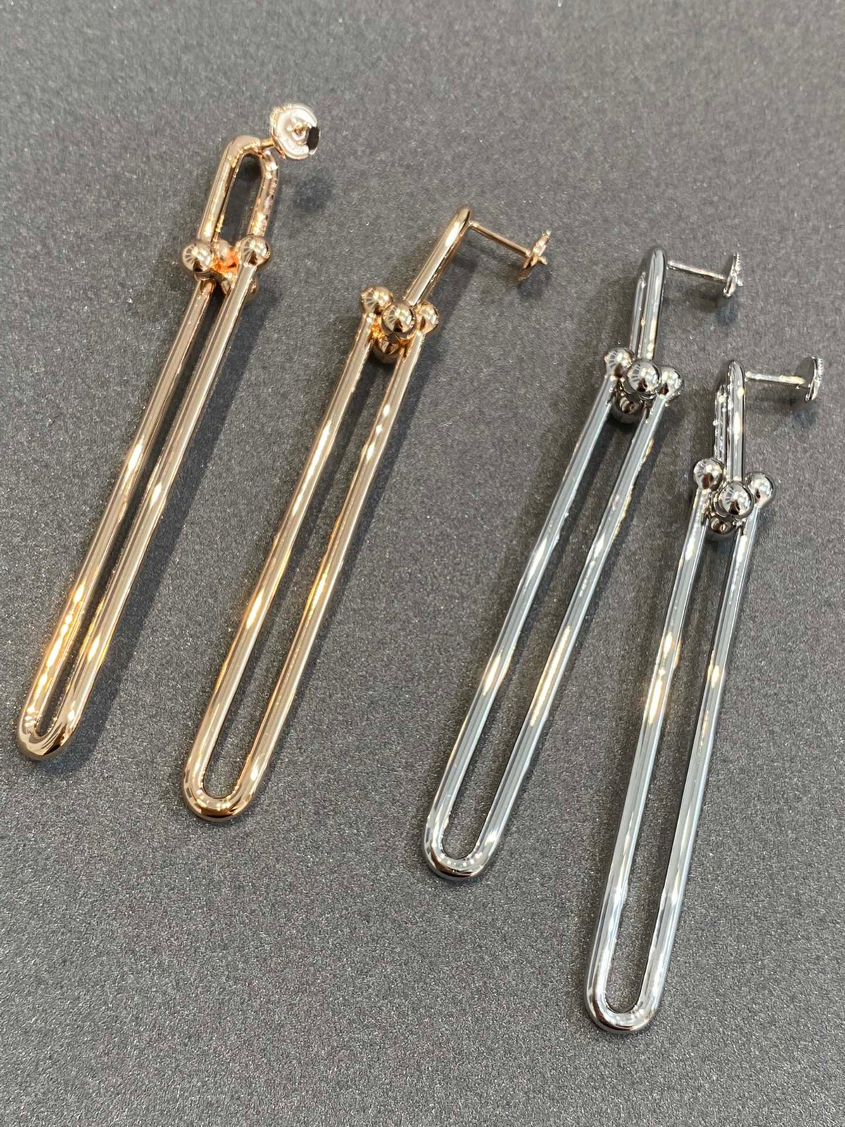 [⭐Sparkve Jewels]HARDWEAR DOUBLE LONG LINK EARRINGS